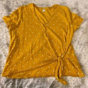 Polka Dot Old Navy Wrap Blouse
